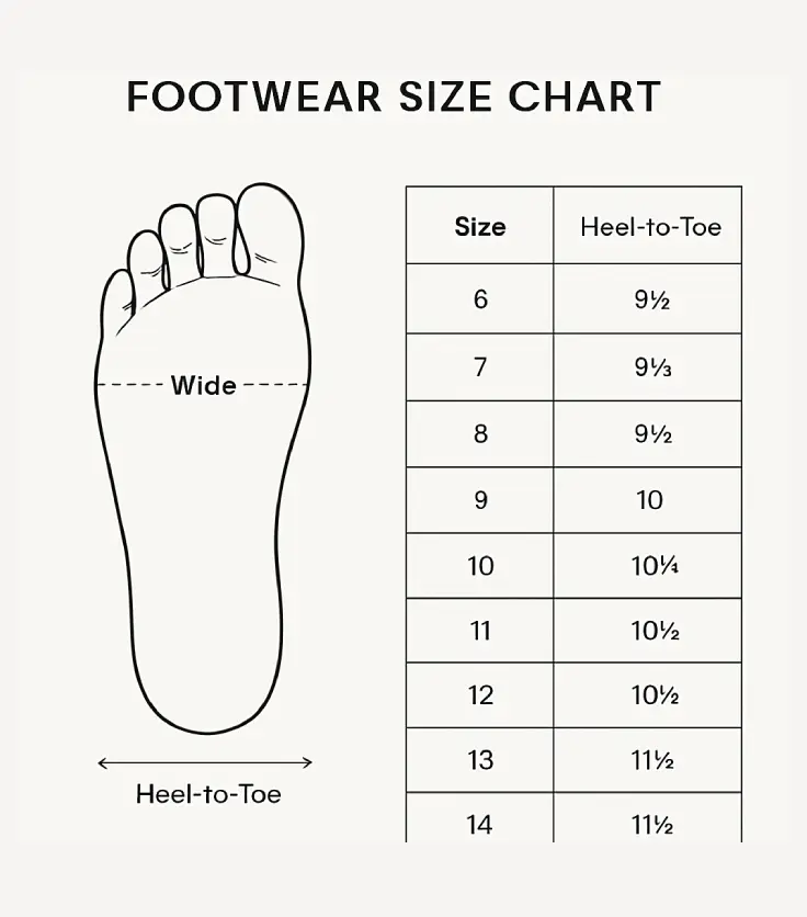 Footwear Size Chart